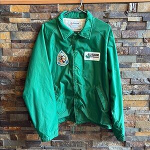 Vintage Green BC Wildlife Federation Member Windbreaker Jacket